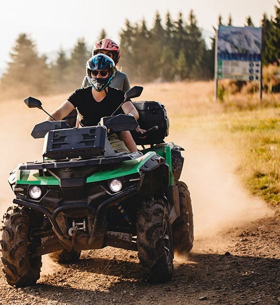 Couple on an ATV