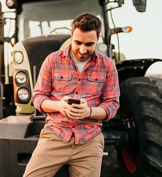 Man looking at phone