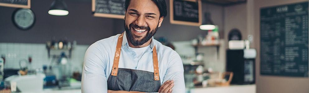 Man wearing an apron