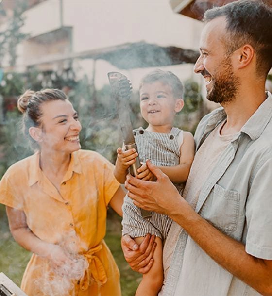 Smiling family