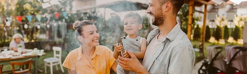 Smiling family