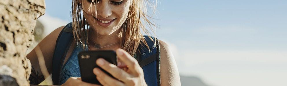 Woman looking at phone