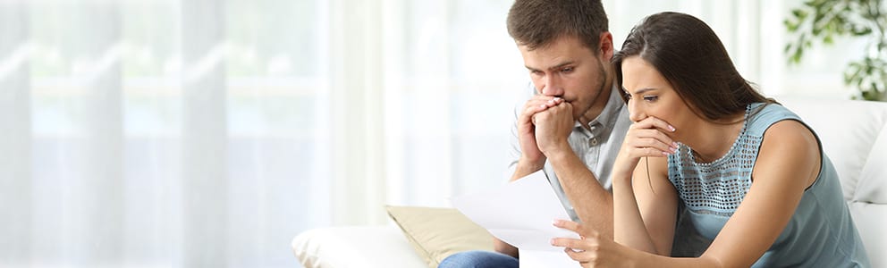 Couple looking at paperwork