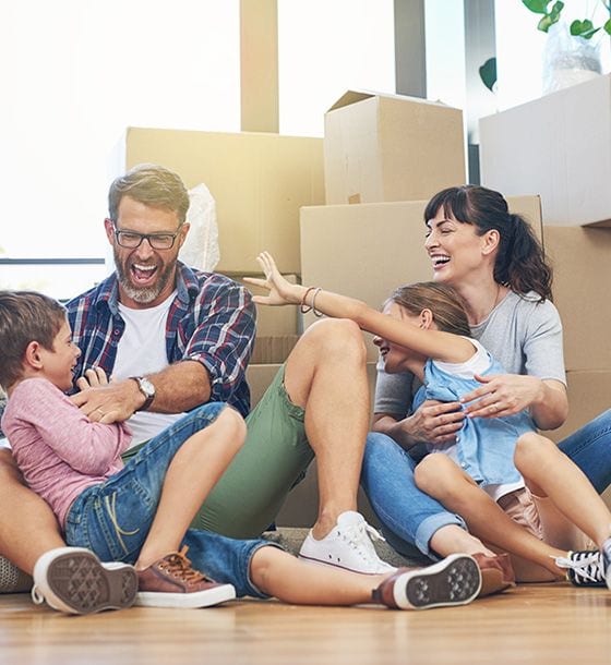 Family laughing