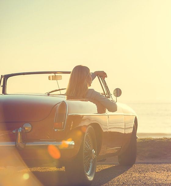 Woman in a car