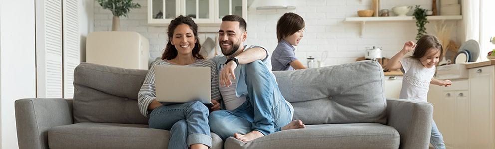 Family playing