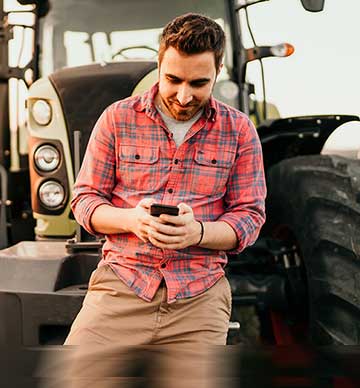 Man looking at phone