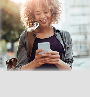 Woman looking at phone