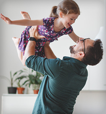 Man holding child